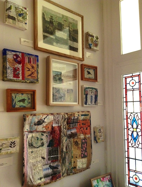 Framed textile art by Cas Holmes